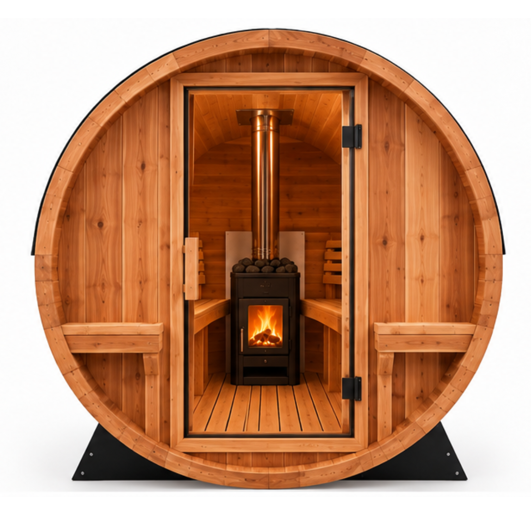 TimberFlame Classic Wood-Fired Barrel Sauna