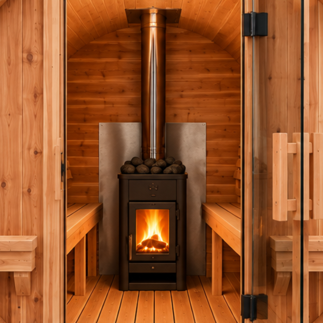 TimberFlame Classic Wood-Fired Barrel Sauna