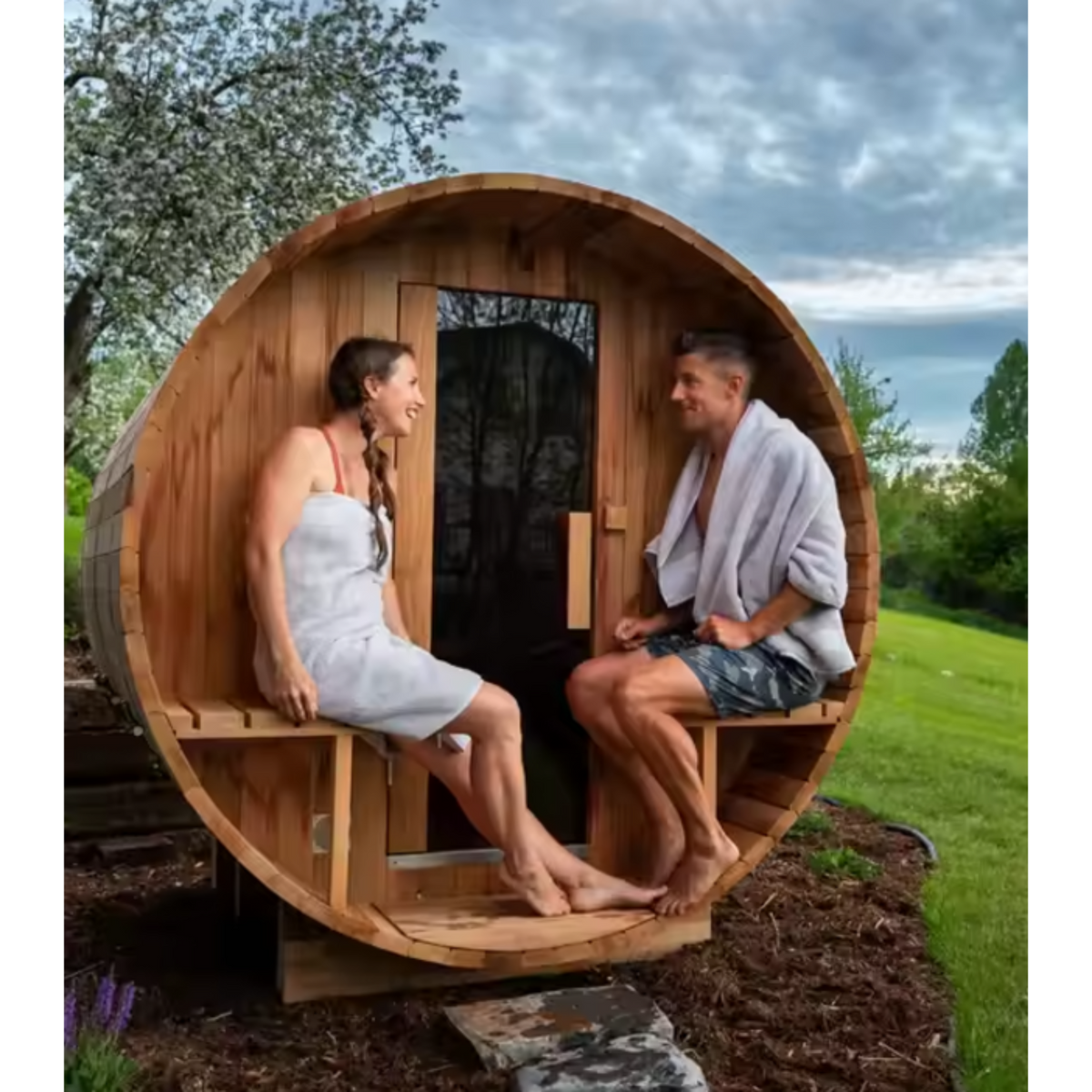 ArcTherm ShingleWrap Barrel Sauna — product view 3