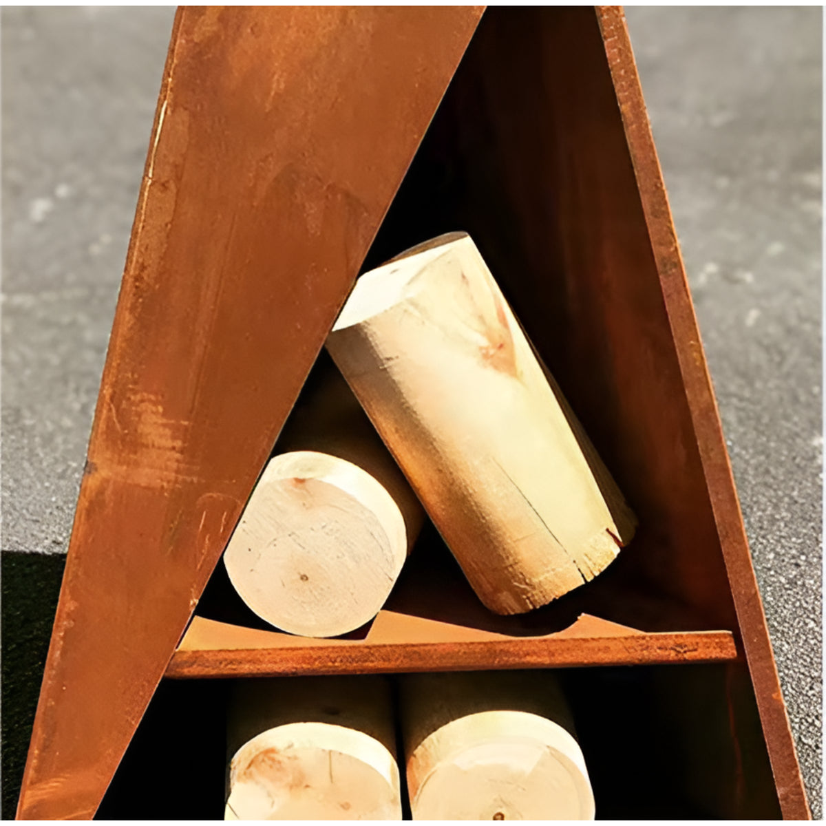 AurumHearth Apex Corten Fireplace — product view 3