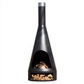 Emberline Noir Hearthwood Chimenea Fireplace