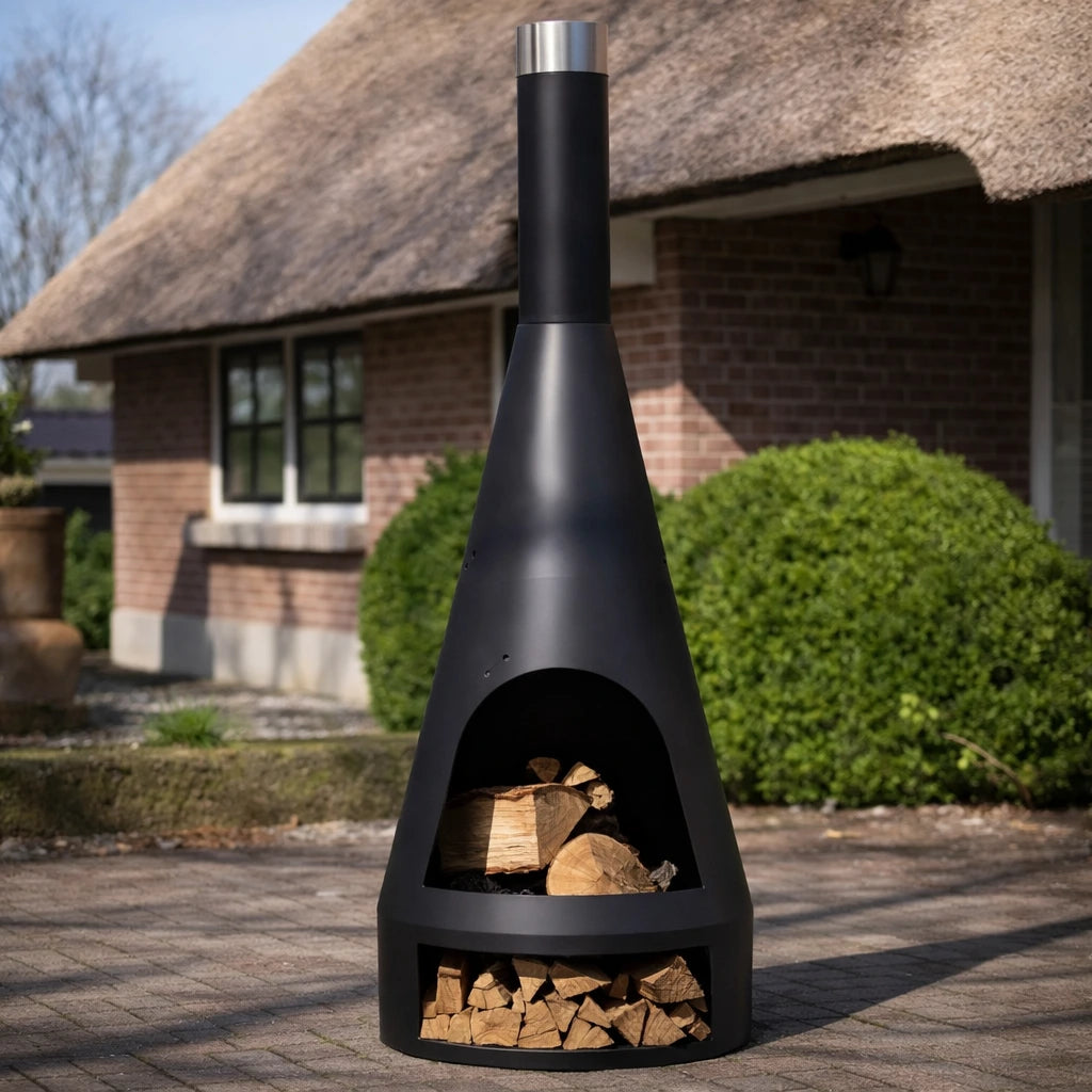 Emberline Noir Hearthwood Chimenea Fireplace — product view 2