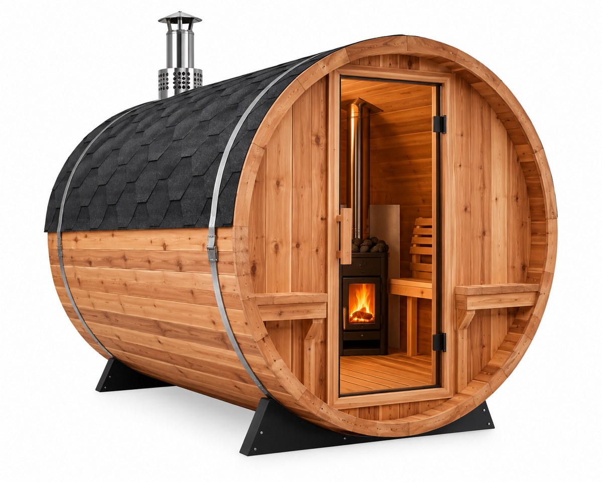 TimberFlame Classic Wood-Fired Barrel Sauna