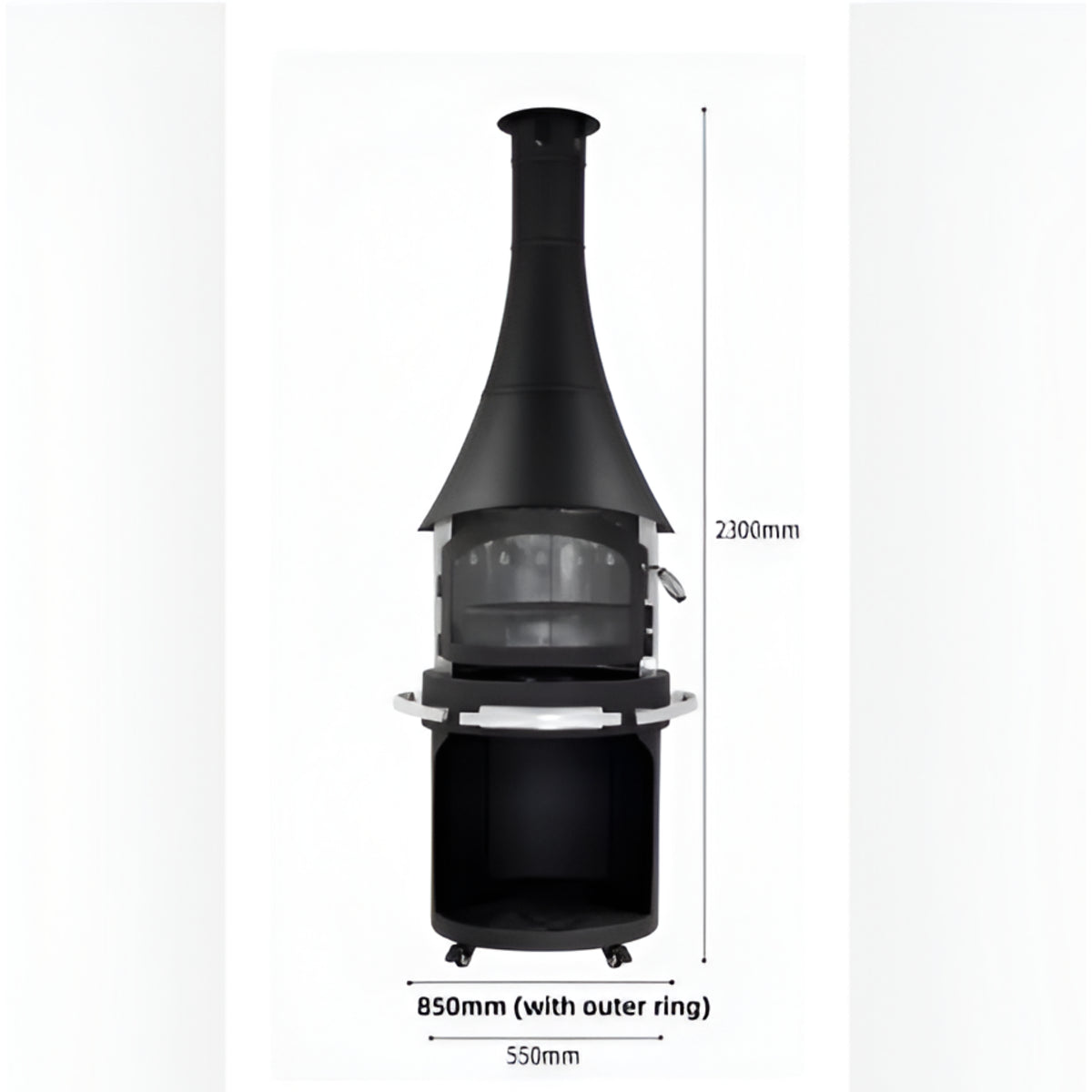 Nocturne Harbor Panoramic Chimenea Fireplace — product view 4