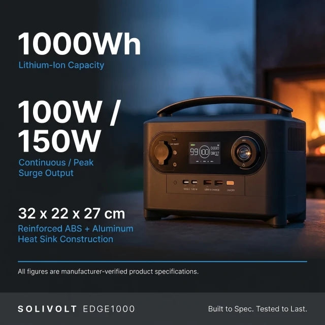 Solivolt Edge1000 Portable Solar Generator — Results & Stats